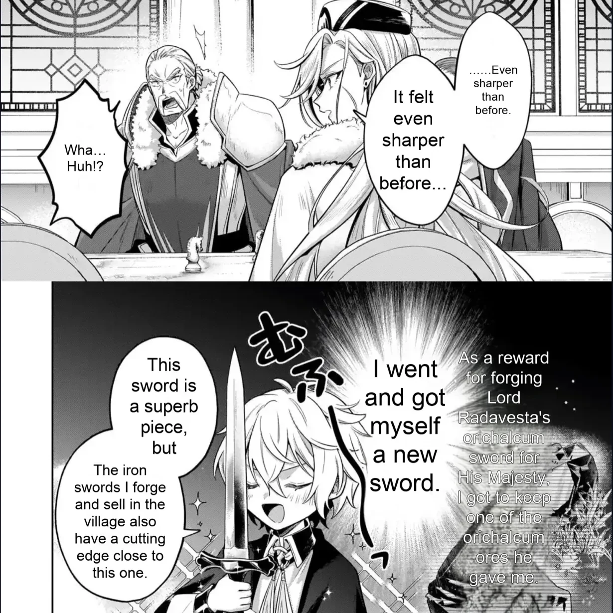Manga sample in Japanese, translated to English